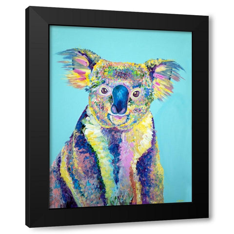 Koala Black Modern Wood Framed Art Print with Double Matting by Seeley, Jenn