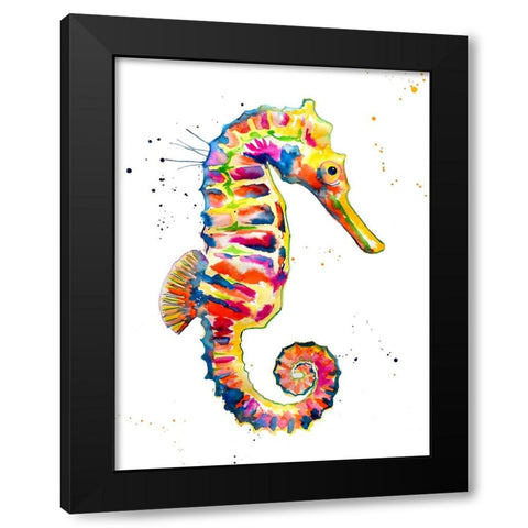 Sea Horse Black Modern Wood Framed Art Print by Seeley, Jenn