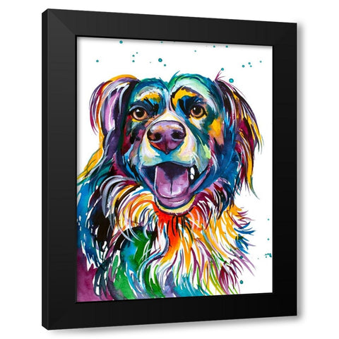 Kato the Australian Shepherd Black Modern Wood Framed Art Print by Seeley, Jenn
