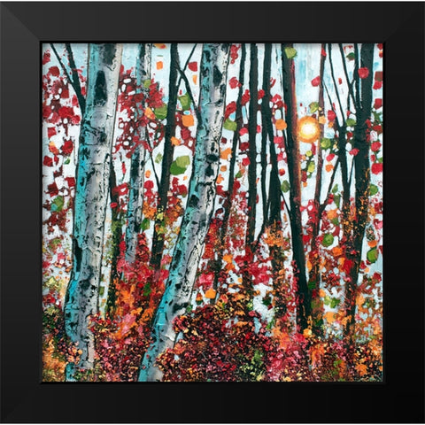 Autumn Radiance Black Modern Wood Framed Art Print by Seeley, Jenn
