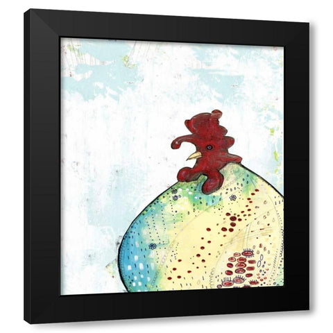 Rooster II Black Modern Wood Framed Art Print by Ogren, Sarah