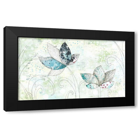 Lotus Flowers Black Modern Wood Framed Art Print by Ogren, Sarah