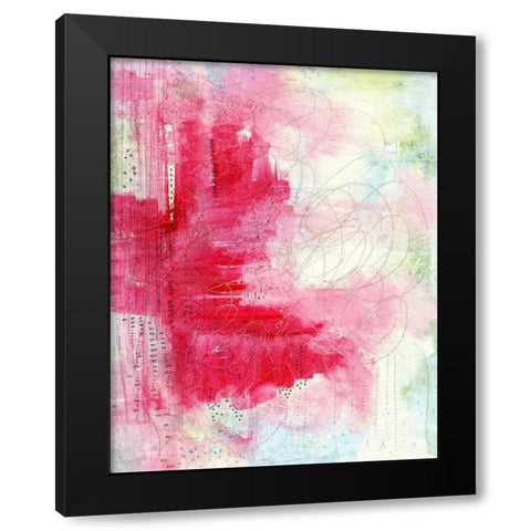 Watermelon Seeds Abstract Black Modern Wood Framed Art Print by Ogren, Sarah