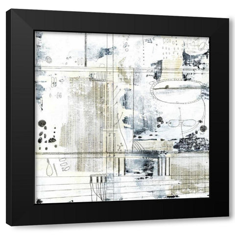 Neutral Abstract II Black Modern Wood Framed Art Print with Double Matting by Ogren, Sarah