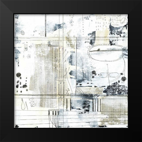 Neutral Abstract II Black Modern Wood Framed Art Print by Ogren, Sarah