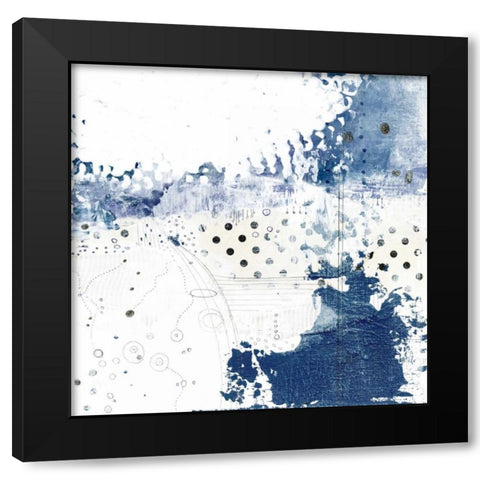 Navy Abstract III Black Modern Wood Framed Art Print by Ogren, Sarah