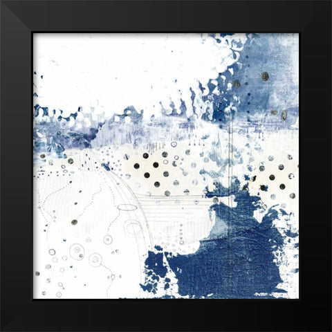 Navy Abstract III Black Modern Wood Framed Art Print by Ogren, Sarah