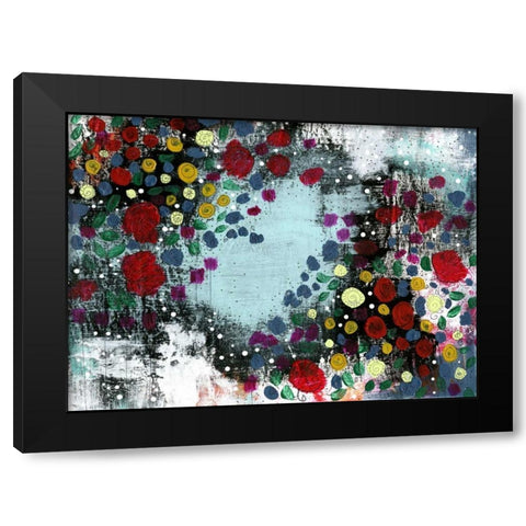 Flower Garden Black Modern Wood Framed Art Print by Ogren, Sarah