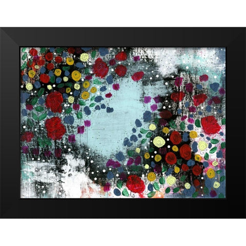 Flower Garden Black Modern Wood Framed Art Print by Ogren, Sarah