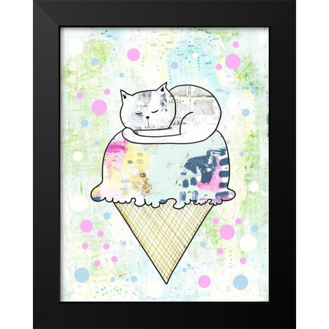Sprinkles on Top Black Modern Wood Framed Art Print by Ogren, Sarah
