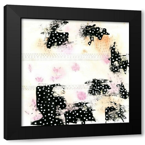 Pink and Black Black Modern Wood Framed Art Print by Ogren, Sarah