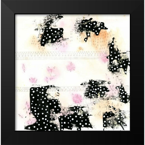 Pink and Black Black Modern Wood Framed Art Print by Ogren, Sarah
