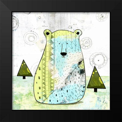 Bear I Black Modern Wood Framed Art Print by Ogren, Sarah