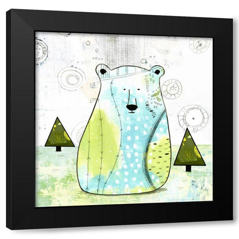 Bear II Black Modern Wood Framed Art Print with Double Matting by Ogren, Sarah