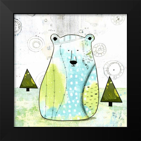 Bear II Black Modern Wood Framed Art Print by Ogren, Sarah