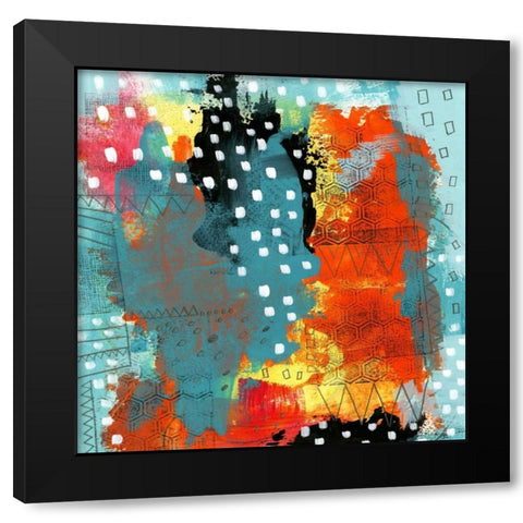 Geometric Abstract I Black Modern Wood Framed Art Print with Double Matting by Ogren, Sarah