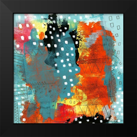 Geometric Abstract I Black Modern Wood Framed Art Print by Ogren, Sarah