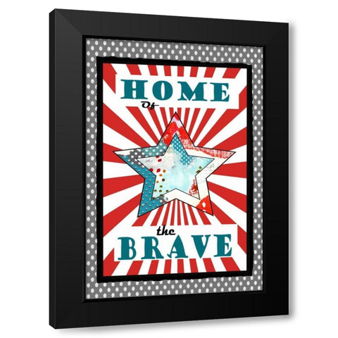 Home of the Brave Black Modern Wood Framed Art Print with Double Matting by Ogren, Sarah