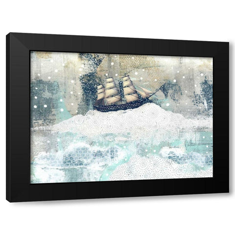 Ship Black Modern Wood Framed Art Print by Ogren, Sarah