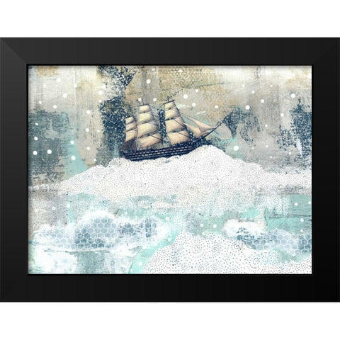 Ship Black Modern Wood Framed Art Print by Ogren, Sarah