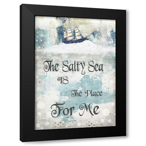 The Salty Sea Black Modern Wood Framed Art Print by Ogren, Sarah