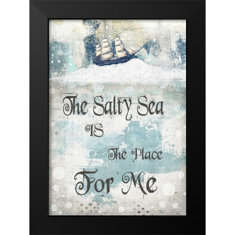 The Salty Sea Black Modern Wood Framed Art Print by Ogren, Sarah