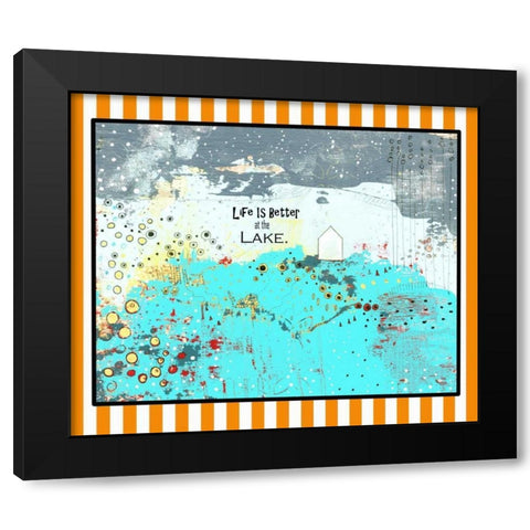 Life at the Lake Black Modern Wood Framed Art Print with Double Matting by Ogren, Sarah