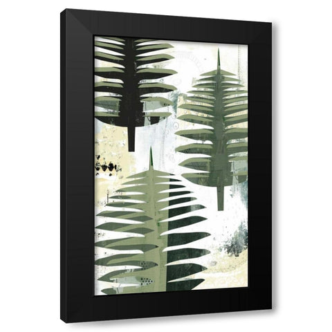 Palms II Black Modern Wood Framed Art Print with Double Matting by Ogren, Sarah