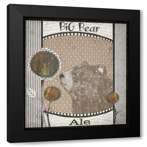 Big Bear Ale Black Modern Wood Framed Art Print by Ogren, Sarah
