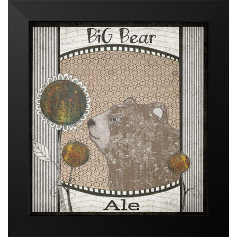Big Bear Ale Black Modern Wood Framed Art Print by Ogren, Sarah