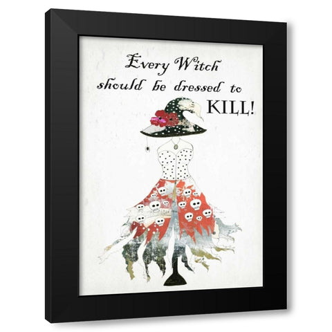 Dressed to Kill Black Modern Wood Framed Art Print by Ogren, Sarah
