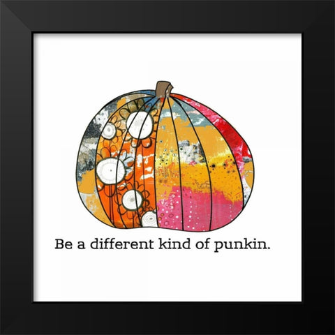 Pumpkin Black Modern Wood Framed Art Print by Ogren, Sarah