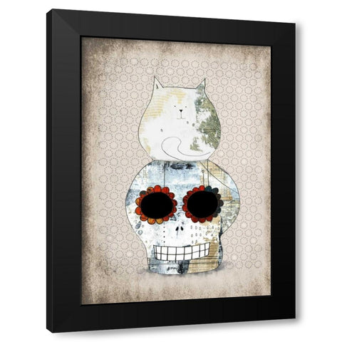 Two Sugars Black Modern Wood Framed Art Print with Double Matting by Ogren, Sarah