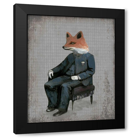 Mr. Red Tail Black Modern Wood Framed Art Print by Ogren, Sarah