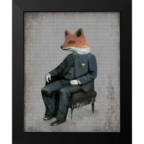 Mr. Red Tail Black Modern Wood Framed Art Print by Ogren, Sarah