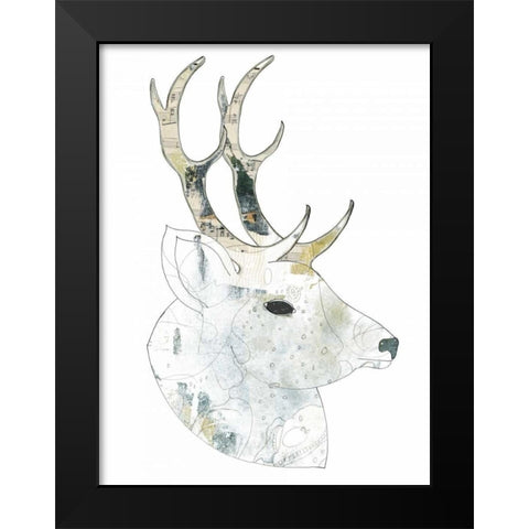Golden Buck Black Modern Wood Framed Art Print by Ogren, Sarah