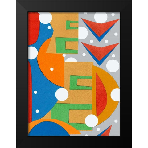 Moad Abstract III Black Modern Wood Framed Art Print by Ogren, Sarah