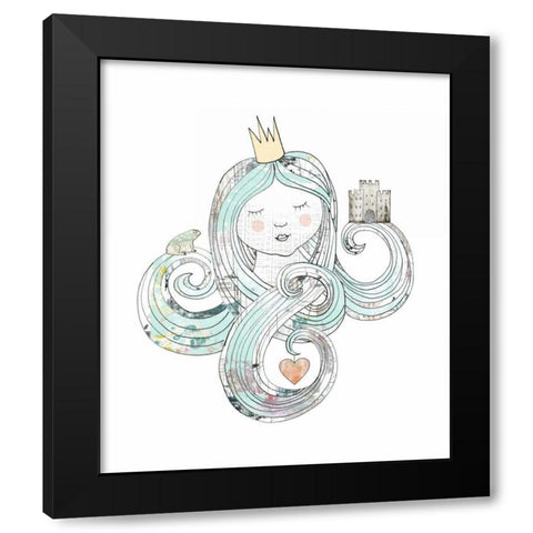 Princess Black Modern Wood Framed Art Print by Ogren, Sarah