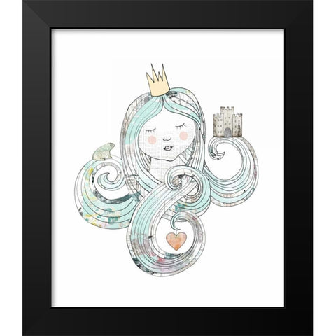 Princess Black Modern Wood Framed Art Print by Ogren, Sarah