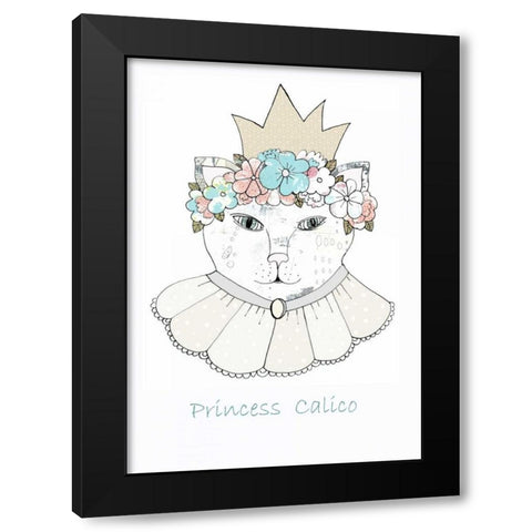 Princess Calico Black Modern Wood Framed Art Print with Double Matting by Ogren, Sarah