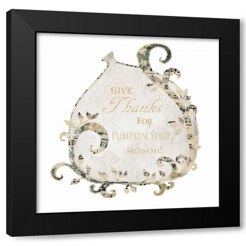 Pumpkin Spice Black Modern Wood Framed Art Print by Ogren, Sarah