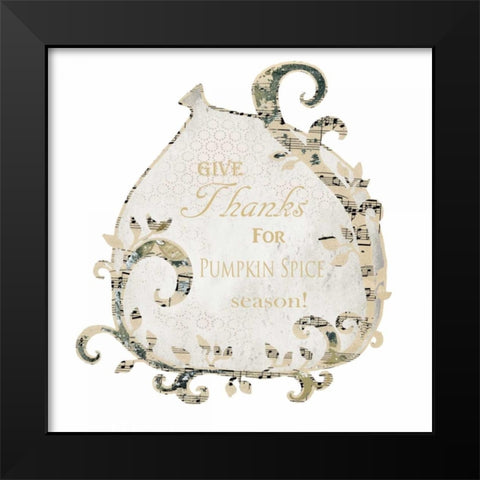 Pumpkin Spice Black Modern Wood Framed Art Print by Ogren, Sarah