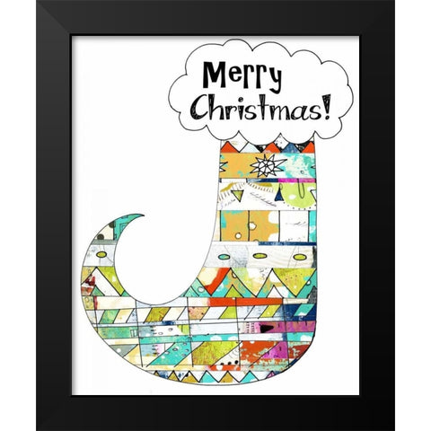 Geometric Stocking Black Modern Wood Framed Art Print by Ogren, Sarah