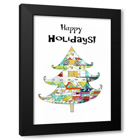 Geometric Tree Black Modern Wood Framed Art Print with Double Matting by Ogren, Sarah