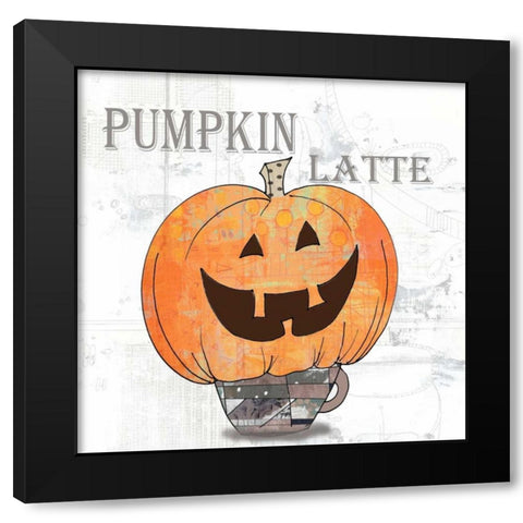 Pumpkin Latte Black Modern Wood Framed Art Print by Ogren, Sarah