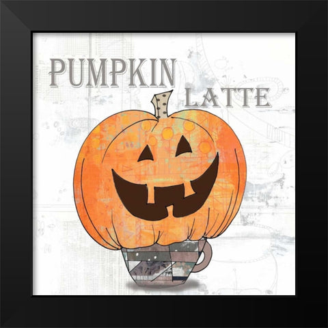 Pumpkin Latte Black Modern Wood Framed Art Print by Ogren, Sarah