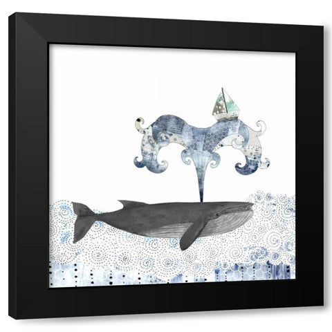 Hold On Black Modern Wood Framed Art Print with Double Matting by Ogren, Sarah