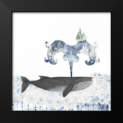 Hold On Black Modern Wood Framed Art Print by Ogren, Sarah