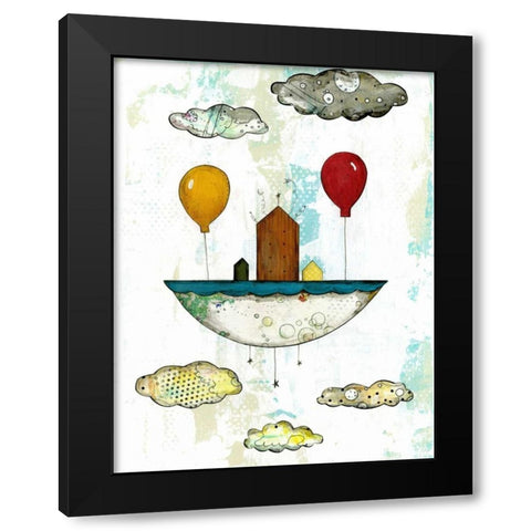 Learn to Go with the Flow Black Modern Wood Framed Art Print with Double Matting by Ogren, Sarah