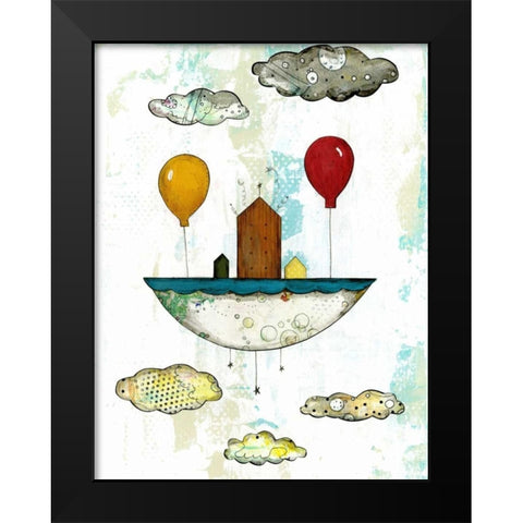 Learn to Go with the Flow Black Modern Wood Framed Art Print by Ogren, Sarah